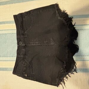 KanCan Distressed Black Jean Shorts